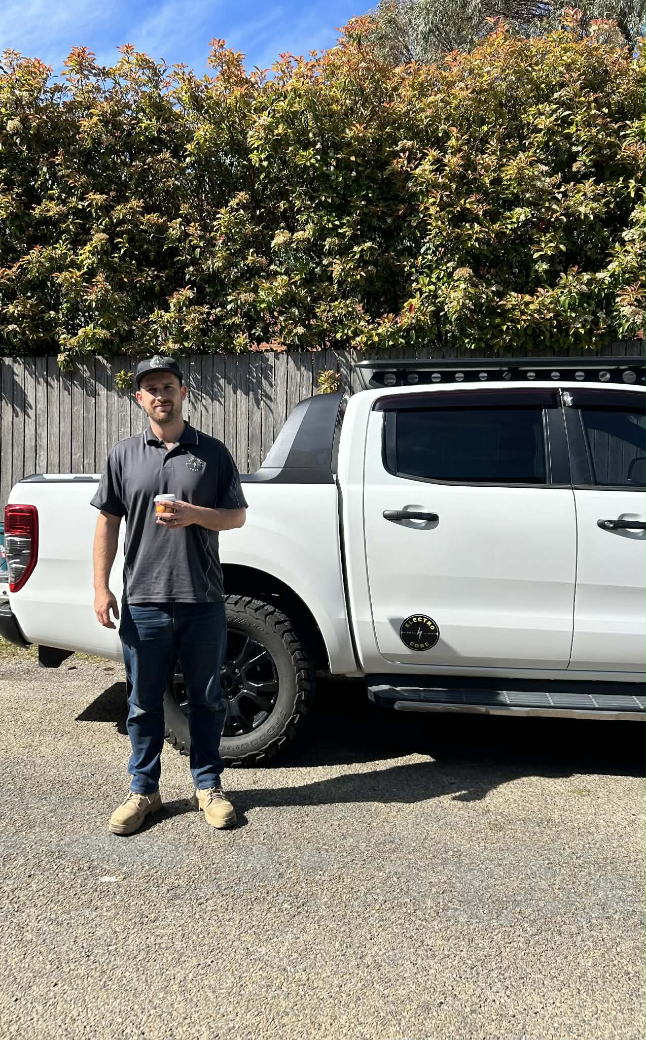 Electrocore — Hayden Brown on the job in Braidwood